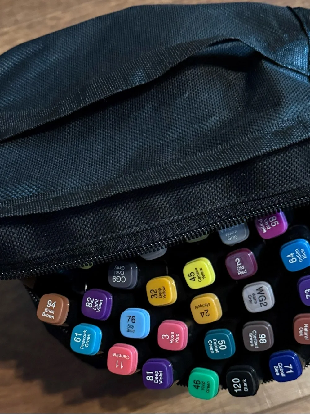 Touch 60pcs markers with Black Travel/Storage Pouch